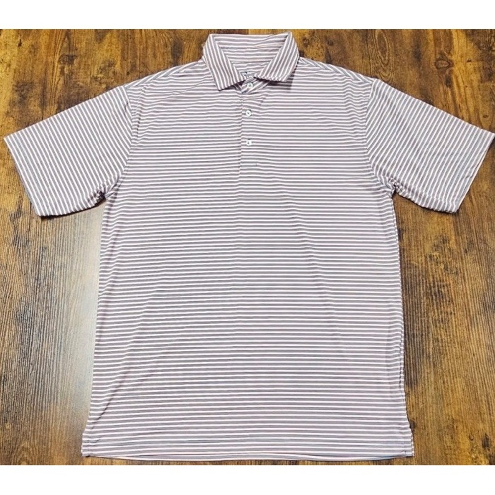 Onward Reserve Polo Shirt Men's Medium Multicolor Performance Striped Stretch